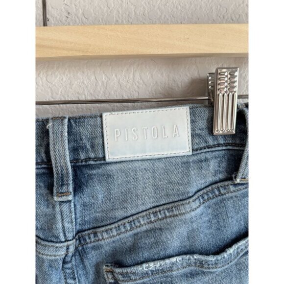 PISTOLA Colleen Slim Boot High Rise Women’s Size 25 Raw Hem Side Slit‎ Slimming - Picture 12 of 16